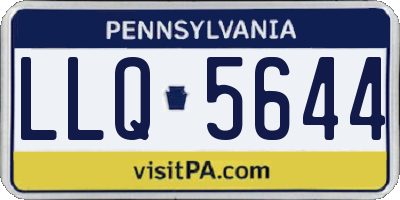 PA license plate LLQ5644