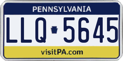 PA license plate LLQ5645