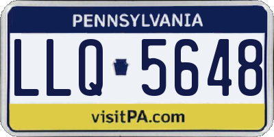 PA license plate LLQ5648