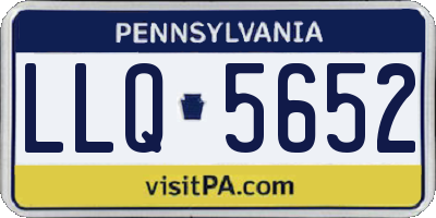 PA license plate LLQ5652
