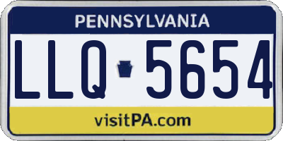 PA license plate LLQ5654