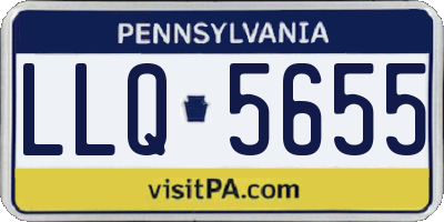 PA license plate LLQ5655