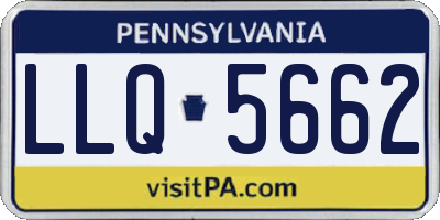 PA license plate LLQ5662