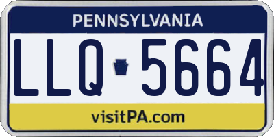 PA license plate LLQ5664