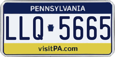 PA license plate LLQ5665