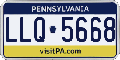 PA license plate LLQ5668