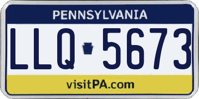 PA license plate LLQ5673