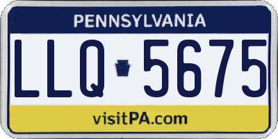 PA license plate LLQ5675