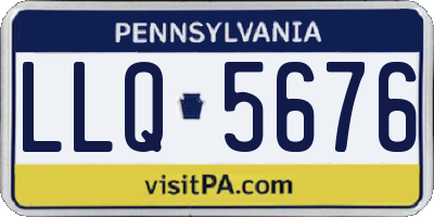 PA license plate LLQ5676