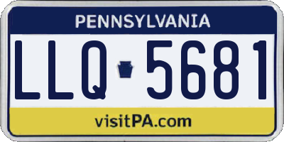 PA license plate LLQ5681
