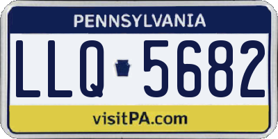 PA license plate LLQ5682