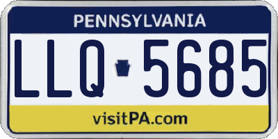 PA license plate LLQ5685