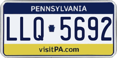 PA license plate LLQ5692