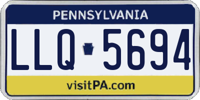PA license plate LLQ5694