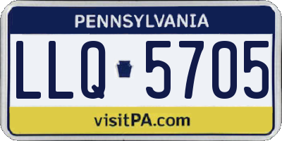PA license plate LLQ5705