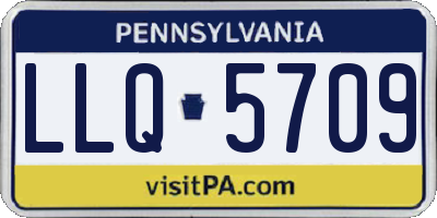 PA license plate LLQ5709