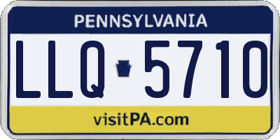 PA license plate LLQ5710