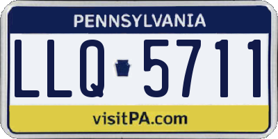 PA license plate LLQ5711