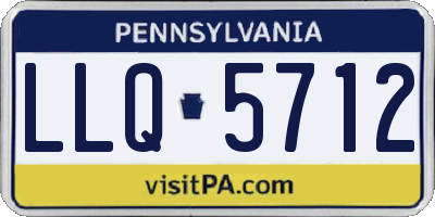 PA license plate LLQ5712