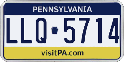 PA license plate LLQ5714