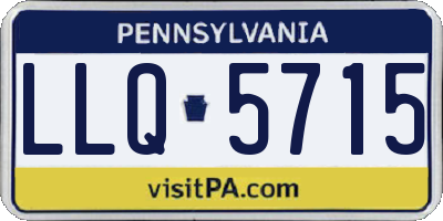 PA license plate LLQ5715