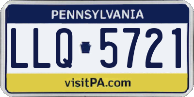 PA license plate LLQ5721