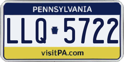 PA license plate LLQ5722