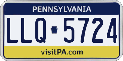 PA license plate LLQ5724