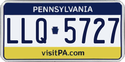 PA license plate LLQ5727