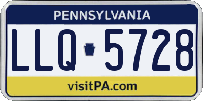PA license plate LLQ5728