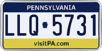 PA license plate LLQ5731
