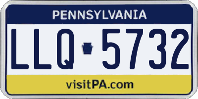 PA license plate LLQ5732