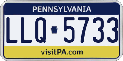 PA license plate LLQ5733
