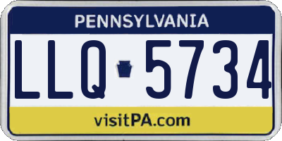 PA license plate LLQ5734