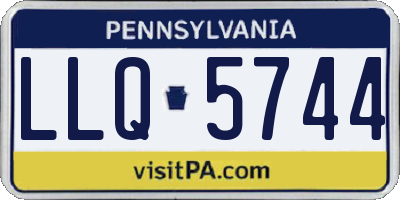 PA license plate LLQ5744