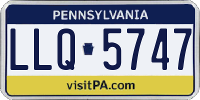 PA license plate LLQ5747
