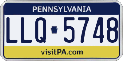 PA license plate LLQ5748