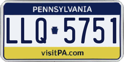 PA license plate LLQ5751