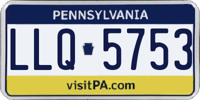 PA license plate LLQ5753
