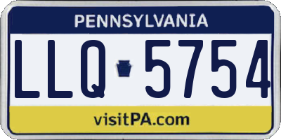 PA license plate LLQ5754
