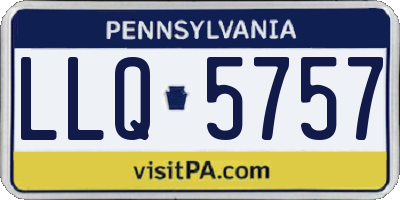 PA license plate LLQ5757