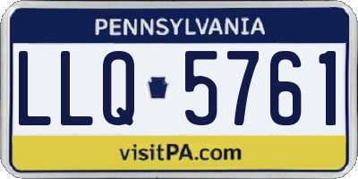 PA license plate LLQ5761