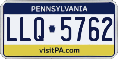 PA license plate LLQ5762