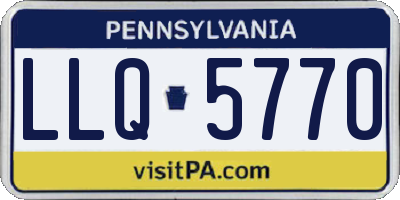 PA license plate LLQ5770