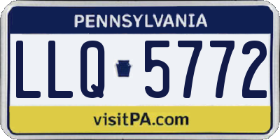 PA license plate LLQ5772
