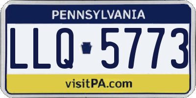 PA license plate LLQ5773