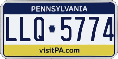 PA license plate LLQ5774