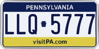 PA license plate LLQ5777