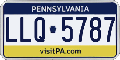 PA license plate LLQ5787