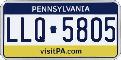 PA license plate LLQ5805